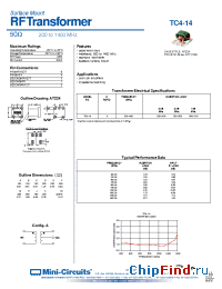 Datasheet TC4-14 manufacturer Mini-Circuits
